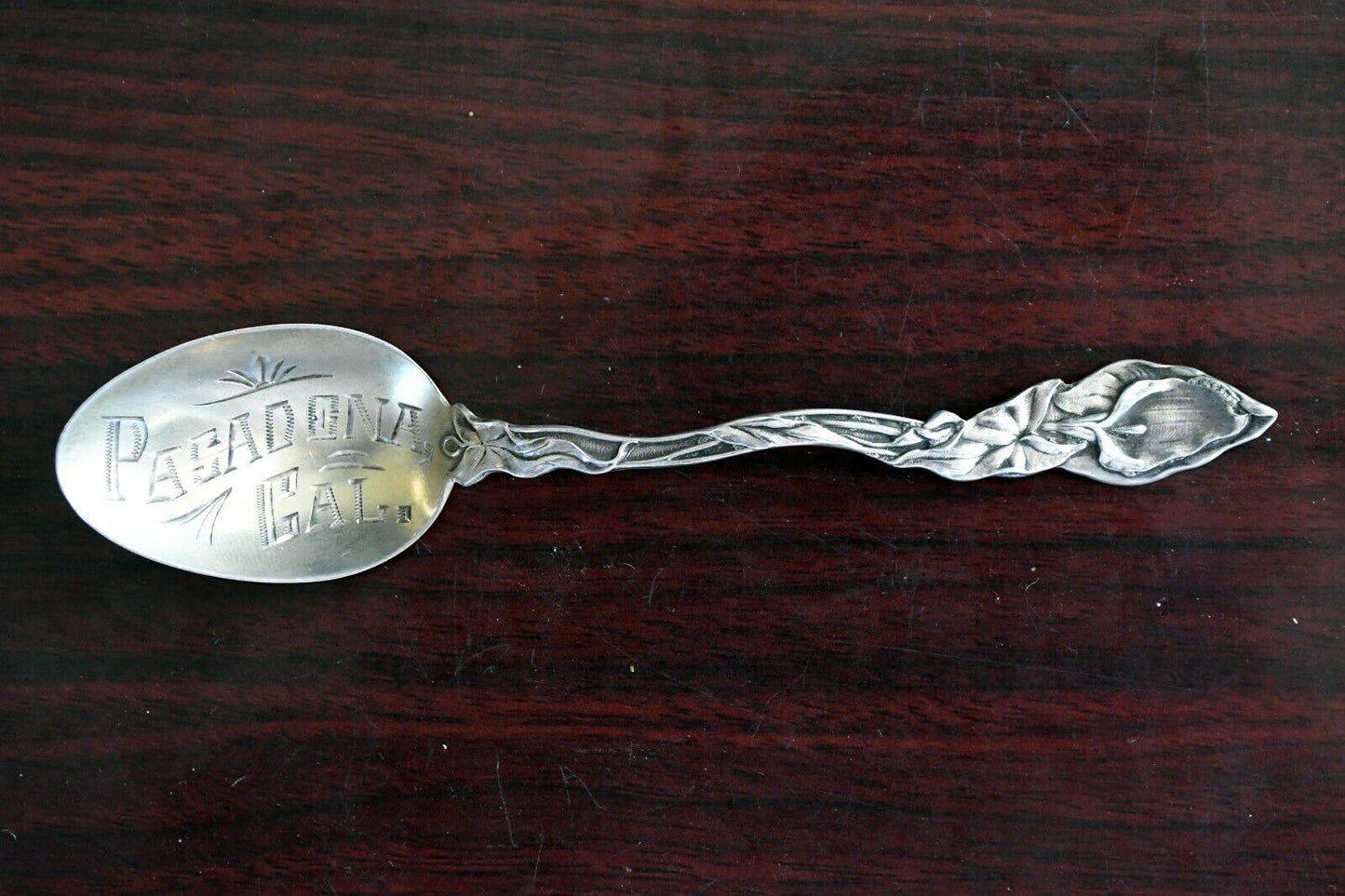 Pasadena California Sterling Silver Souvenir Spoon 5" Paye & Baker .31 oz.