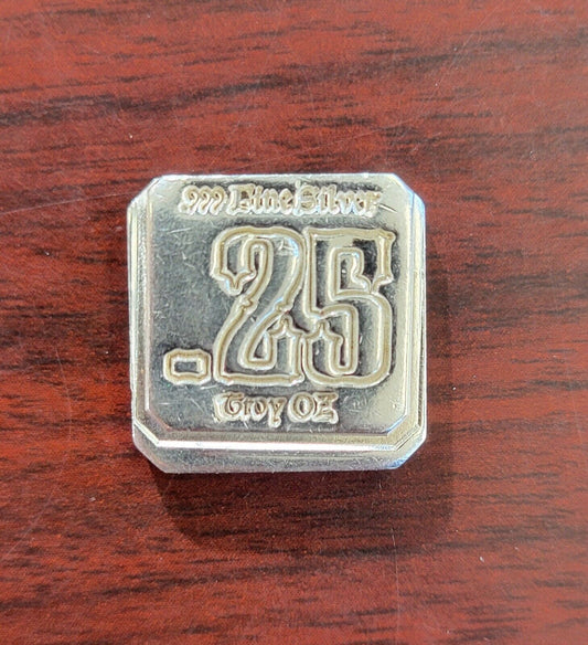 1/4 Troy oz .999 Fine Silver Bar Suns of Liberty Mint .25oz.