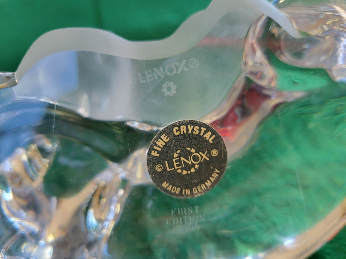Lenox Crystal Kitty Cat with Kitte Figurine Full Lead Crystal 1st edition