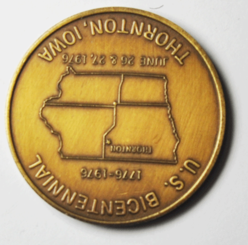 United States Bicentennial Thornton Iowa June 26 & 27 1976 40mm