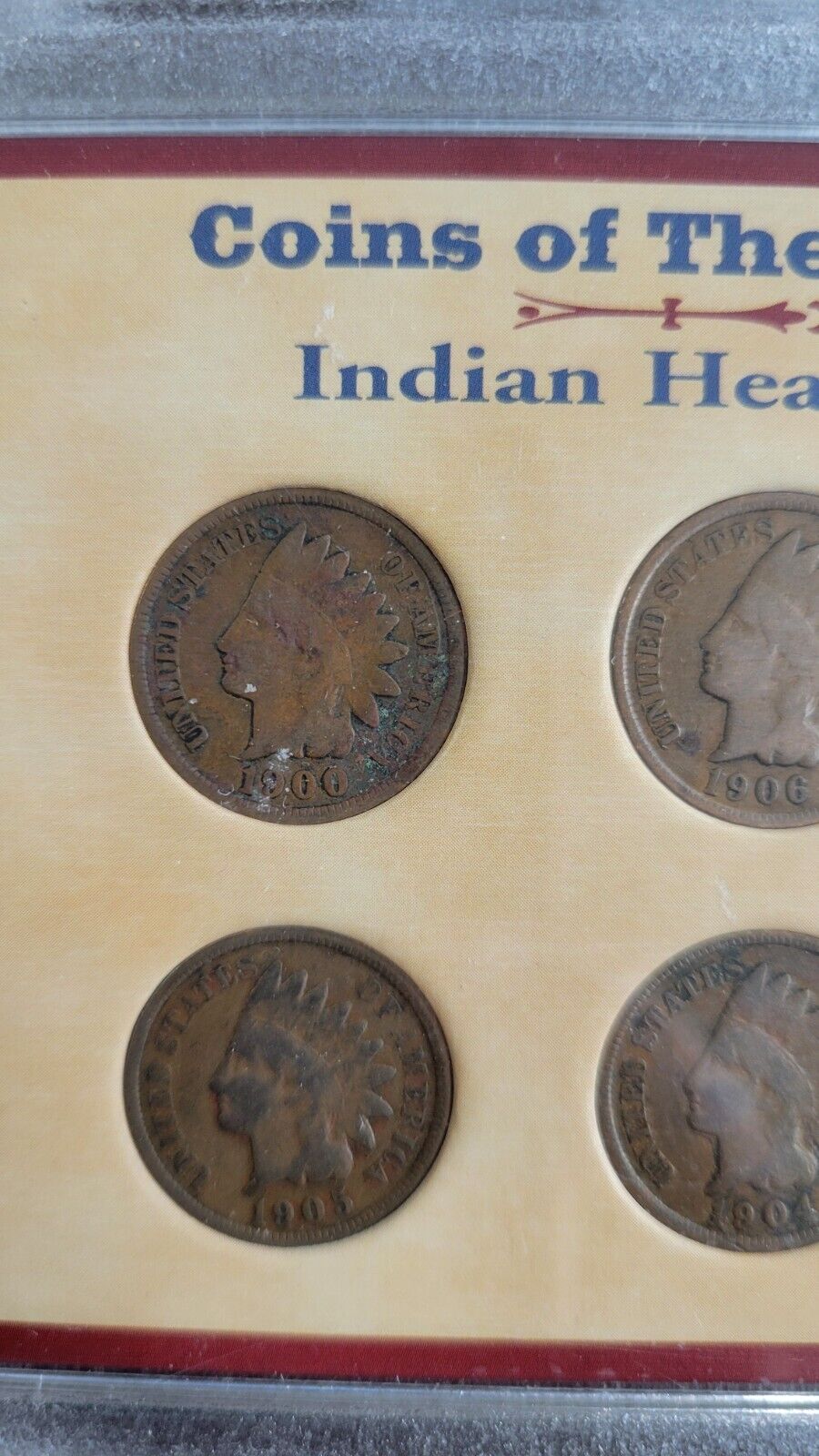 Indian Head Penny Collection - Coins of the American Frontier 1900, 06, 05, 04