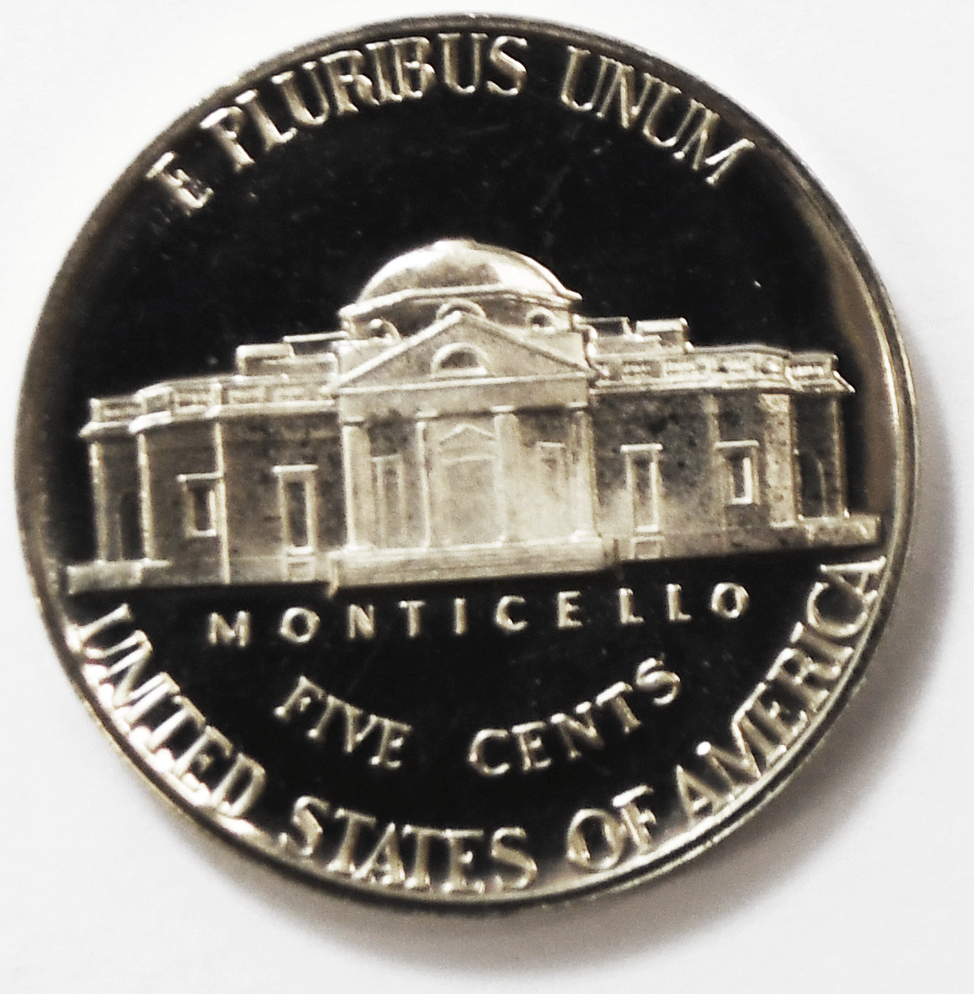 1974 S 5c Jefferson Proof Nickel Five Cents Uncirculated From Proof Set