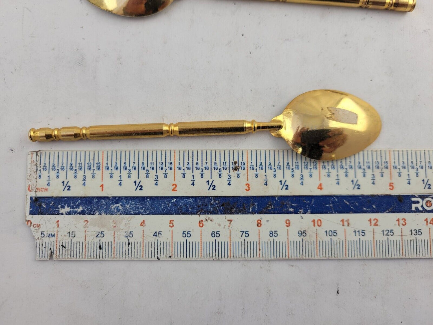 Vintage 2pc Souvenir Spoons Hawaii Cloisonne Gold Toned Enameled