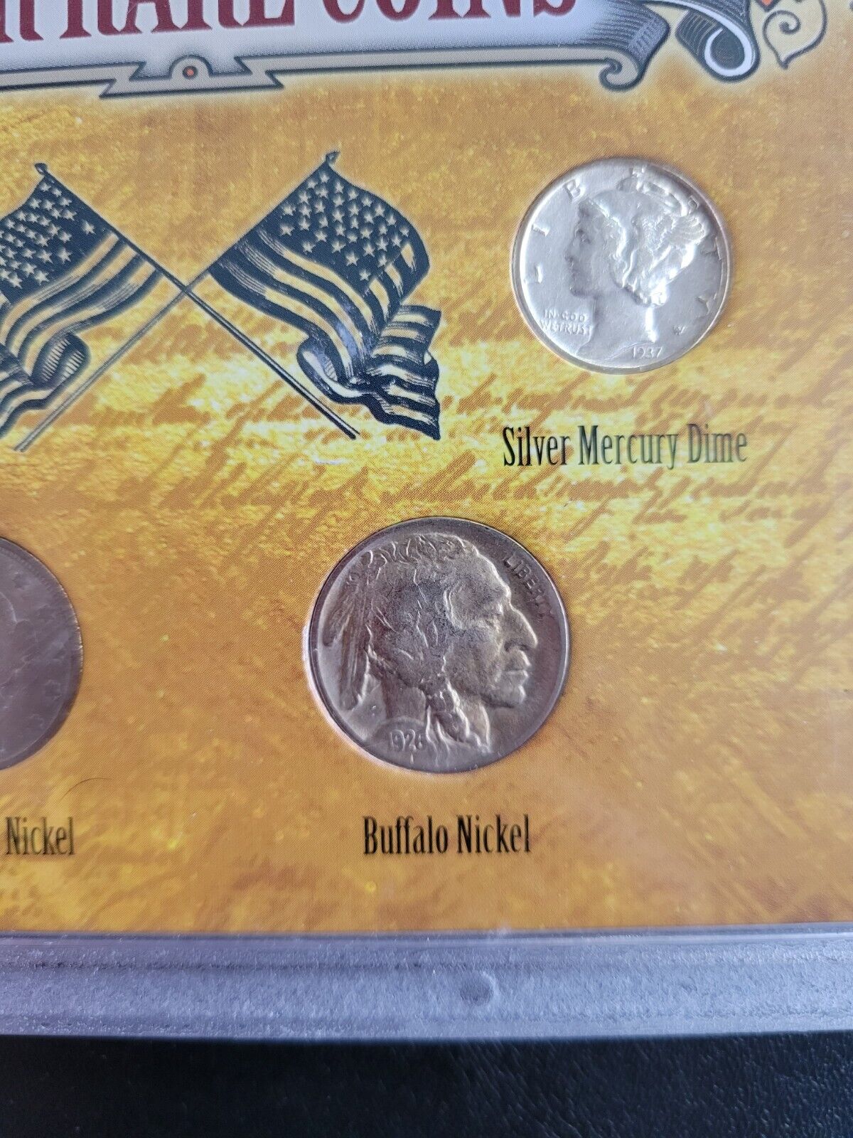 "Four Rare Coins" 1907 Indian , 1907 Liberty , 1937 Mercury , 1926 Buffalo