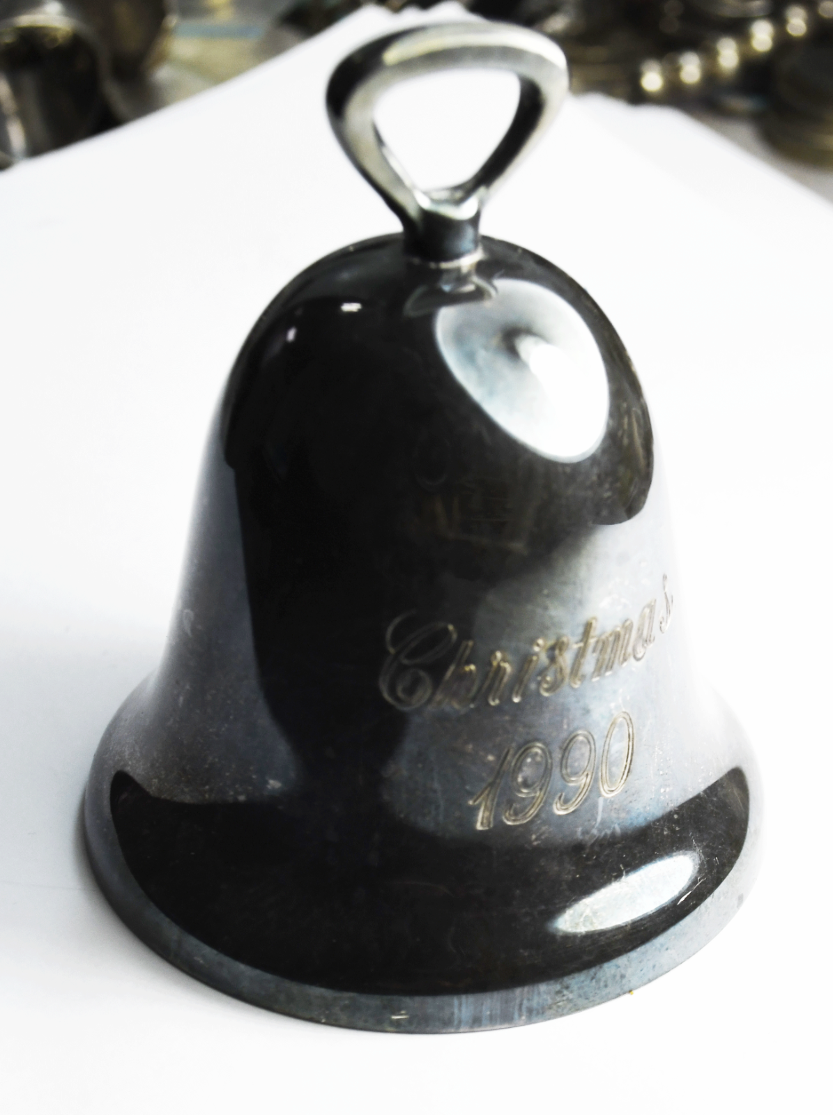 Reed & Barton 1980-87 Silver Plated Christmas Spoons 3 Carol & 1990 Bell