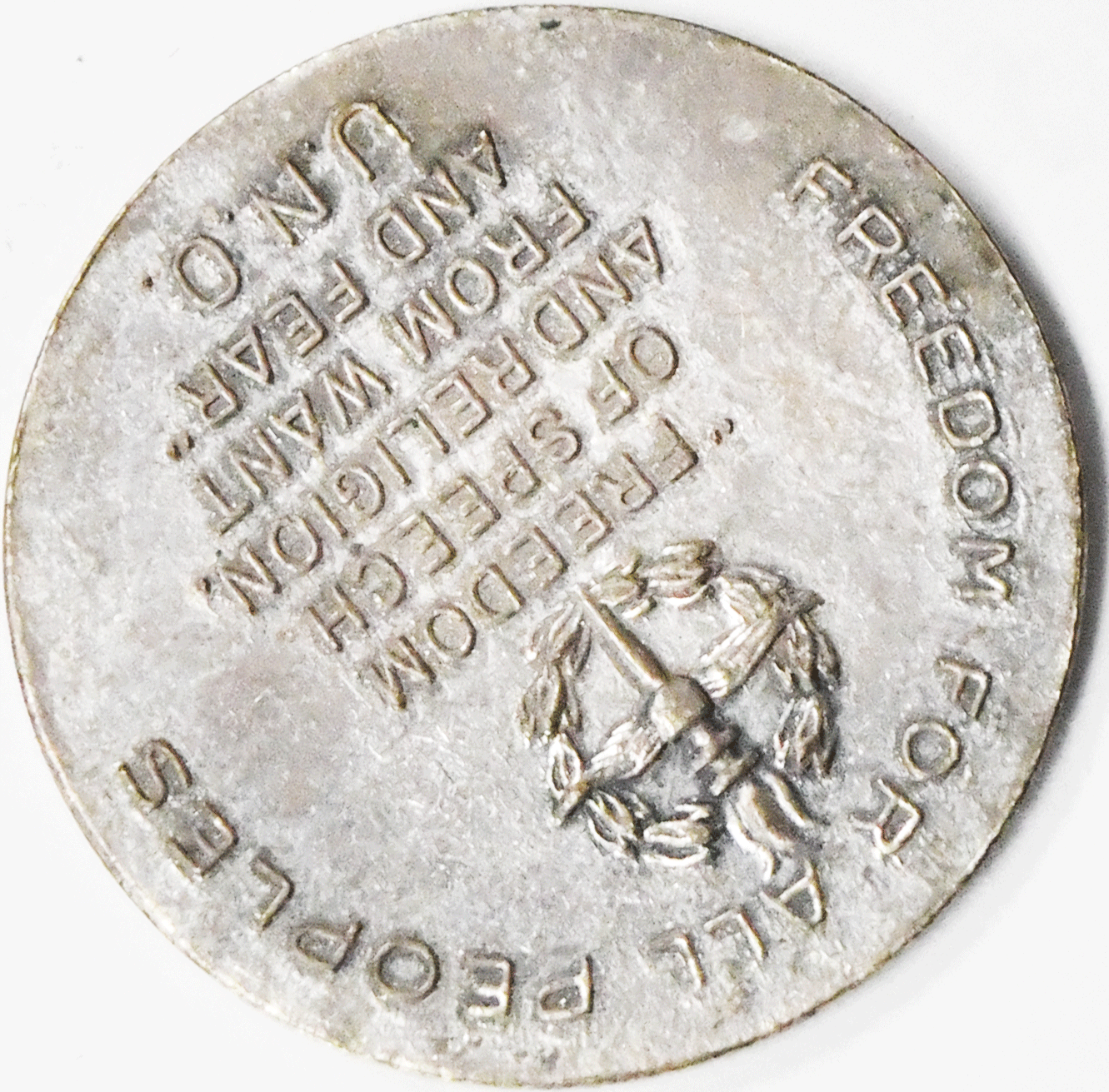 United Nations Organization UNO Freedom For All Peoples Medal 29mm