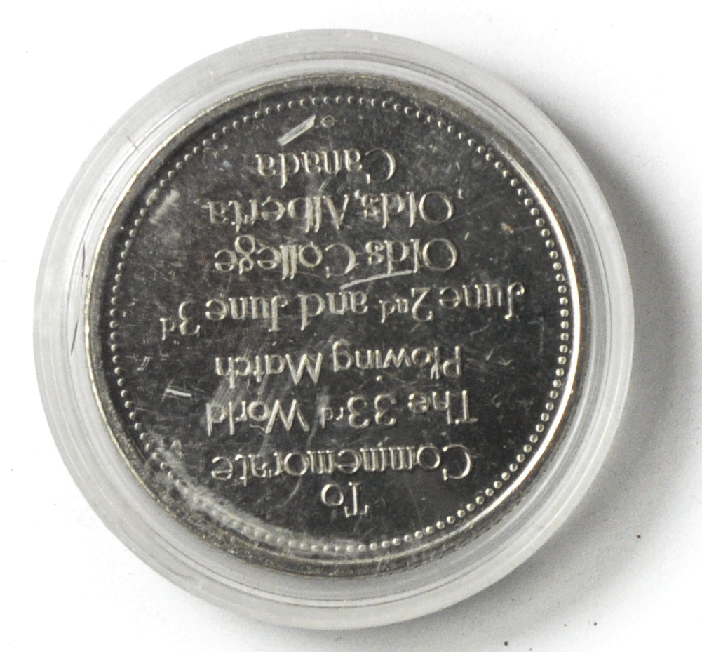 1986 Canada $1 Trade Token 33rd World Plowing Match Olds College