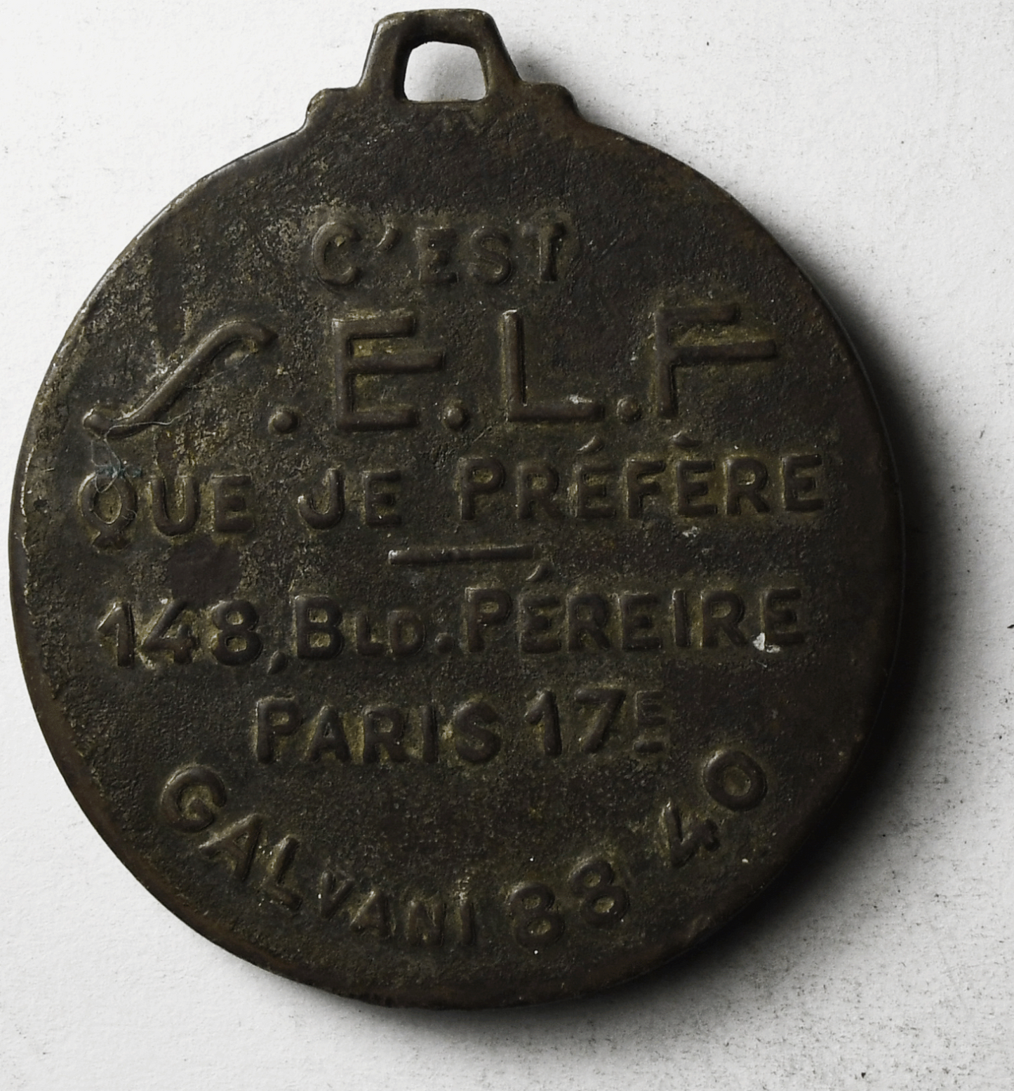 SELF 148 Bld Pereire Paris 17 Ship 38mm Bronze Medal Galvani 88 40