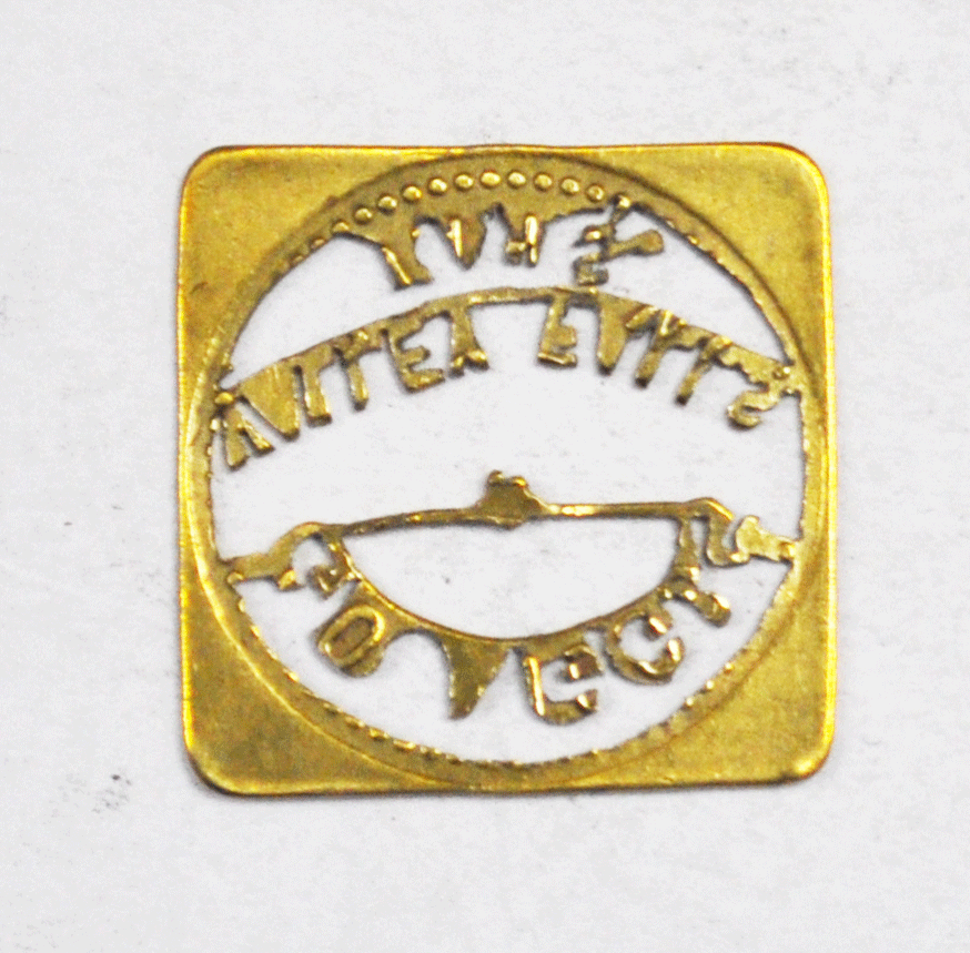 Gragg's Valley Falls Kansas Square Trade Token Cut Out 24mm Jefferson County