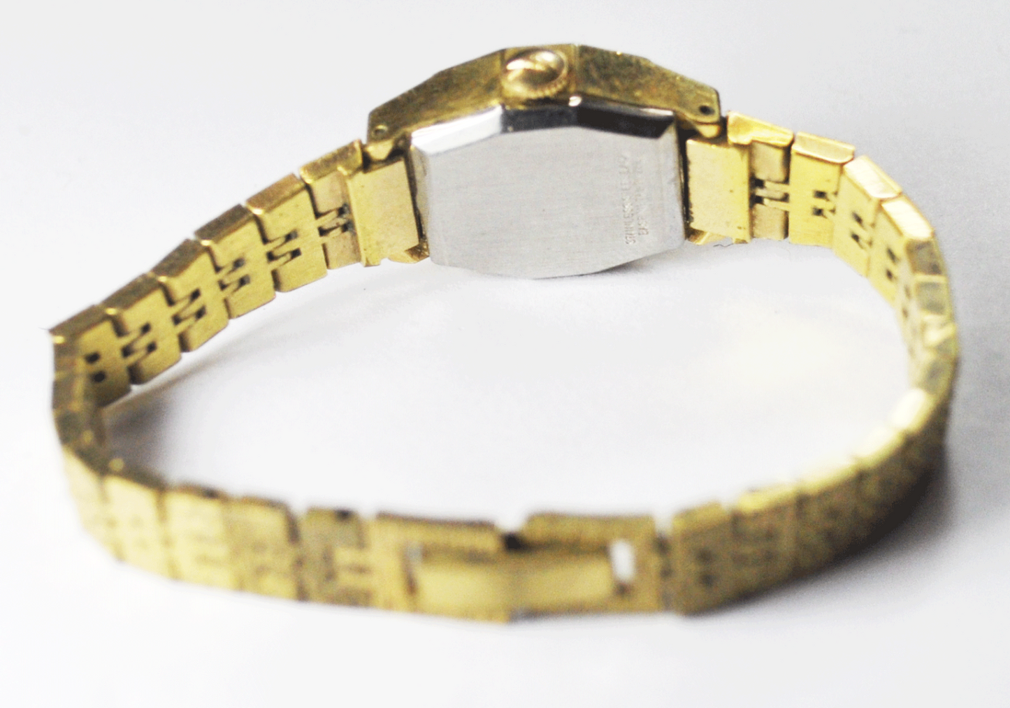 Vintage Wittnauer 2005 5k Metallic Brown Dial Wristwatch Gold Tone 18mm NR