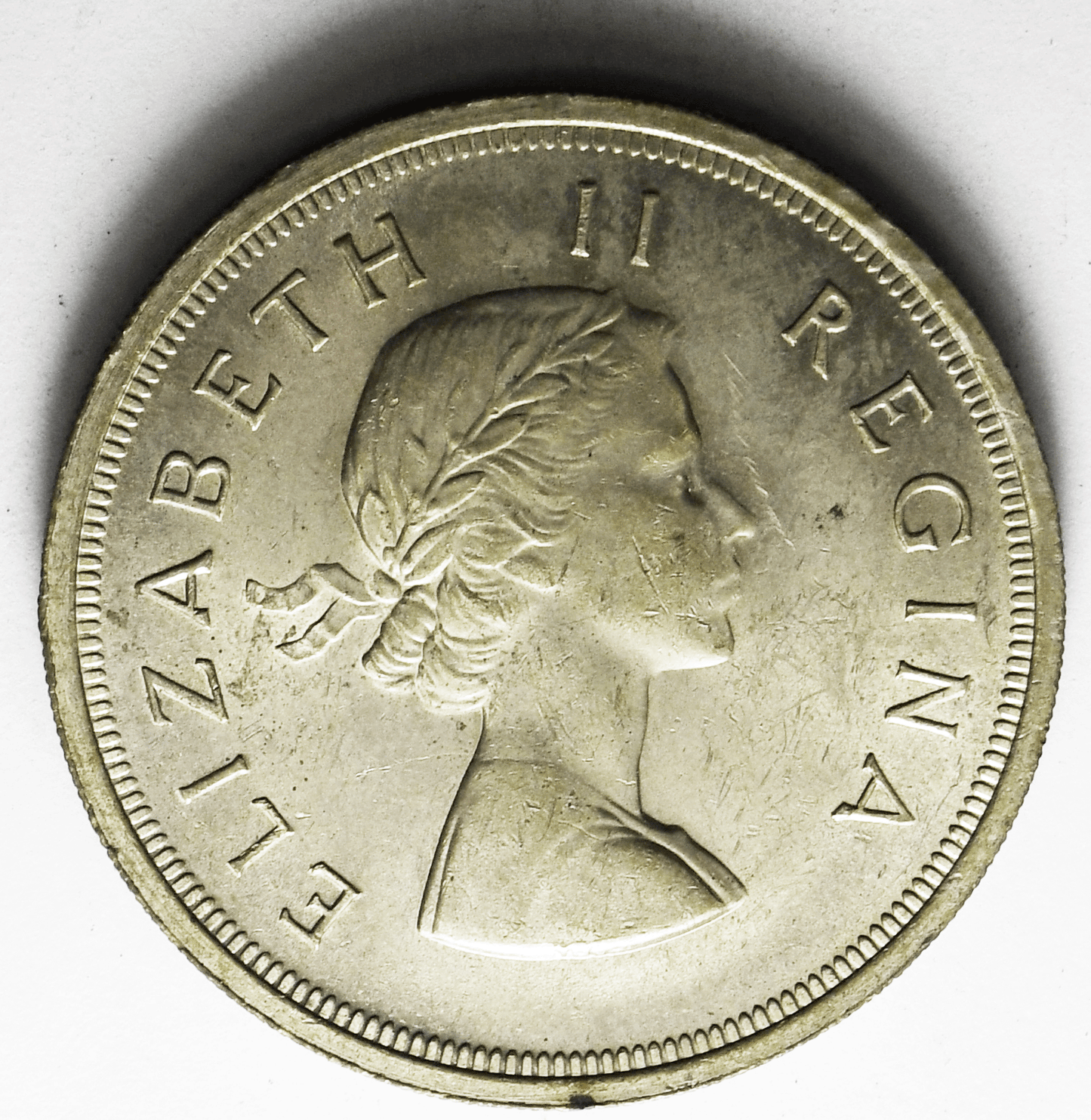 1958 South Africa 5 Five Shillings Silver Coin KM# 52