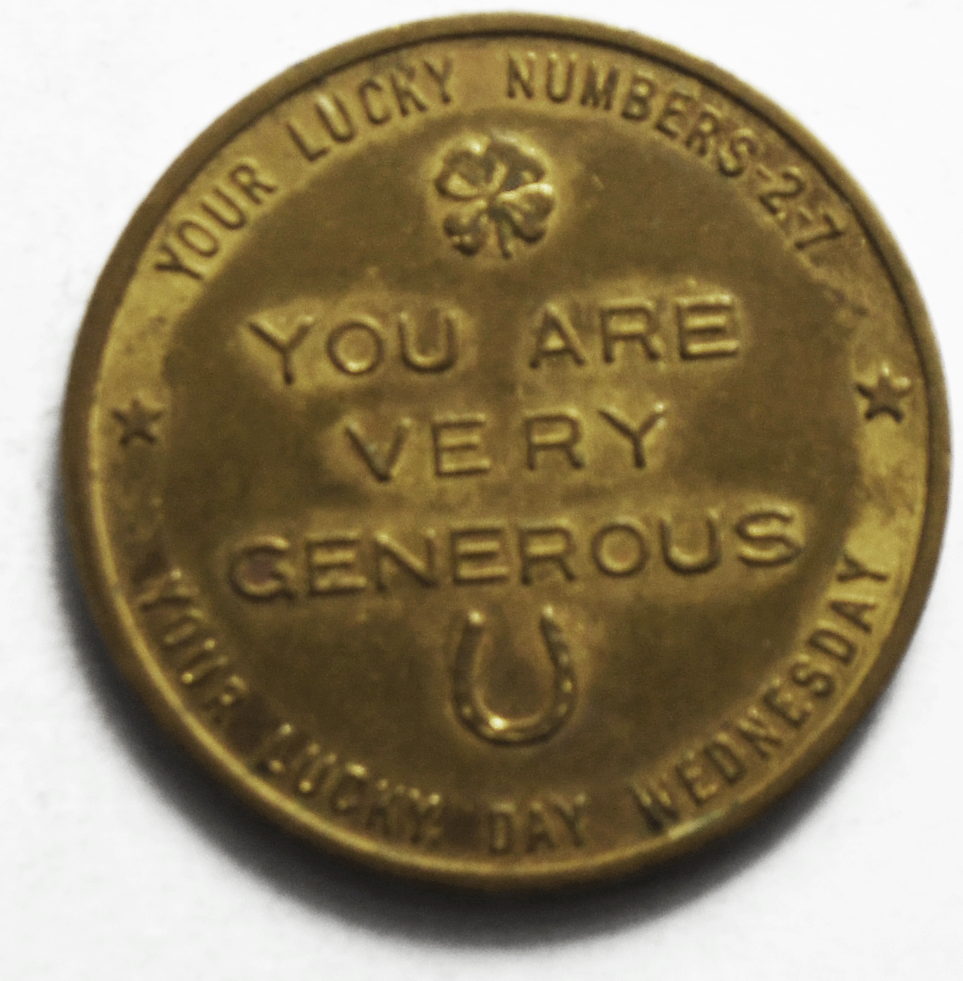 Gemini You Are Very Generous May 22-June 21 Zodiac Horoscope Token Vintage 25mm