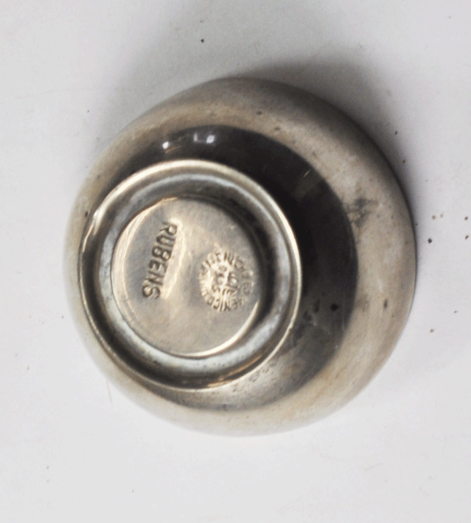 Sterling Silver Mexico Rubens VAE Open Salt Individual 1-1/2" x 3/4"