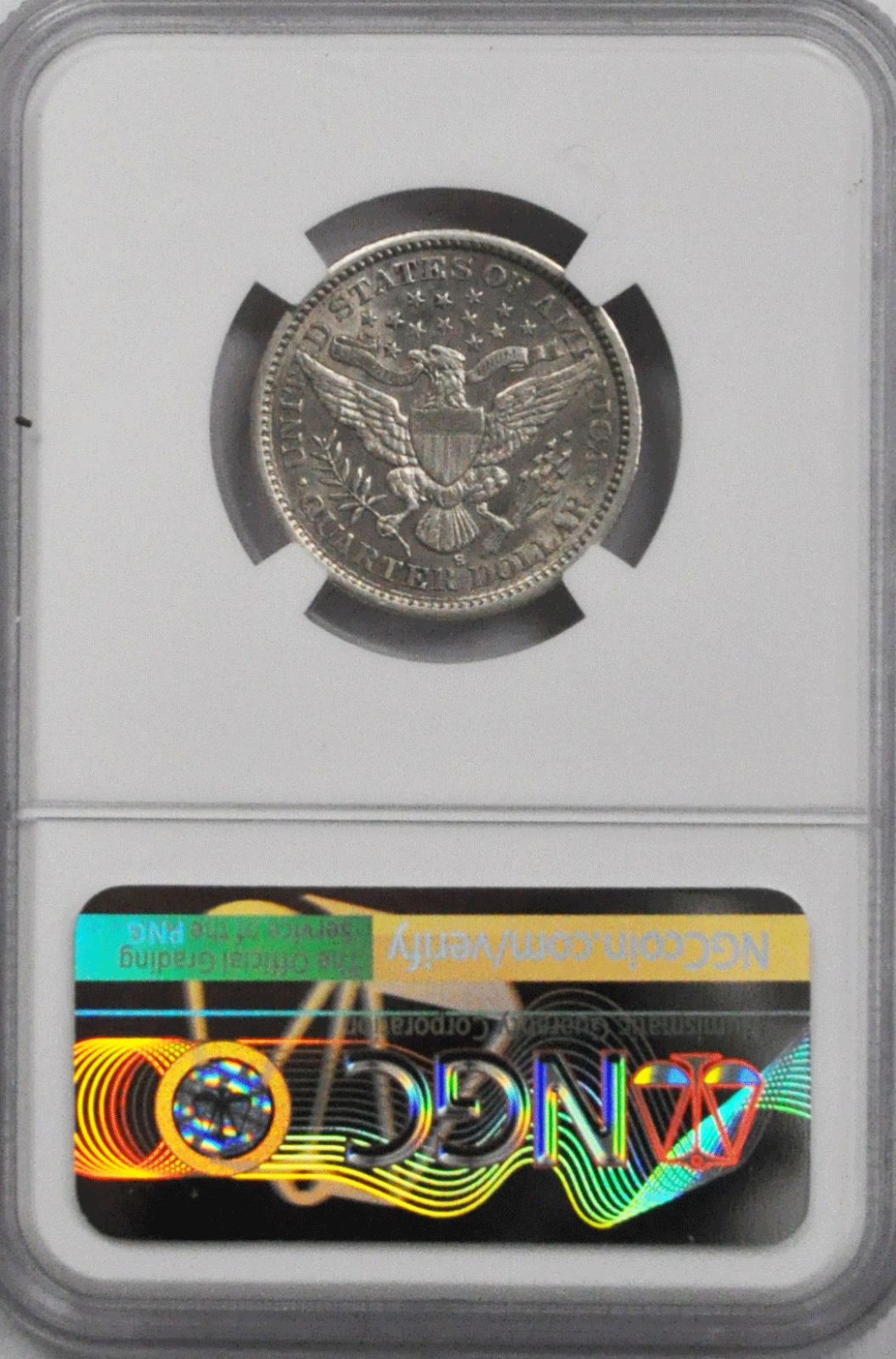 1900 S 25c Barber Silver Quarter Dollar NGC AU58 San Francisco