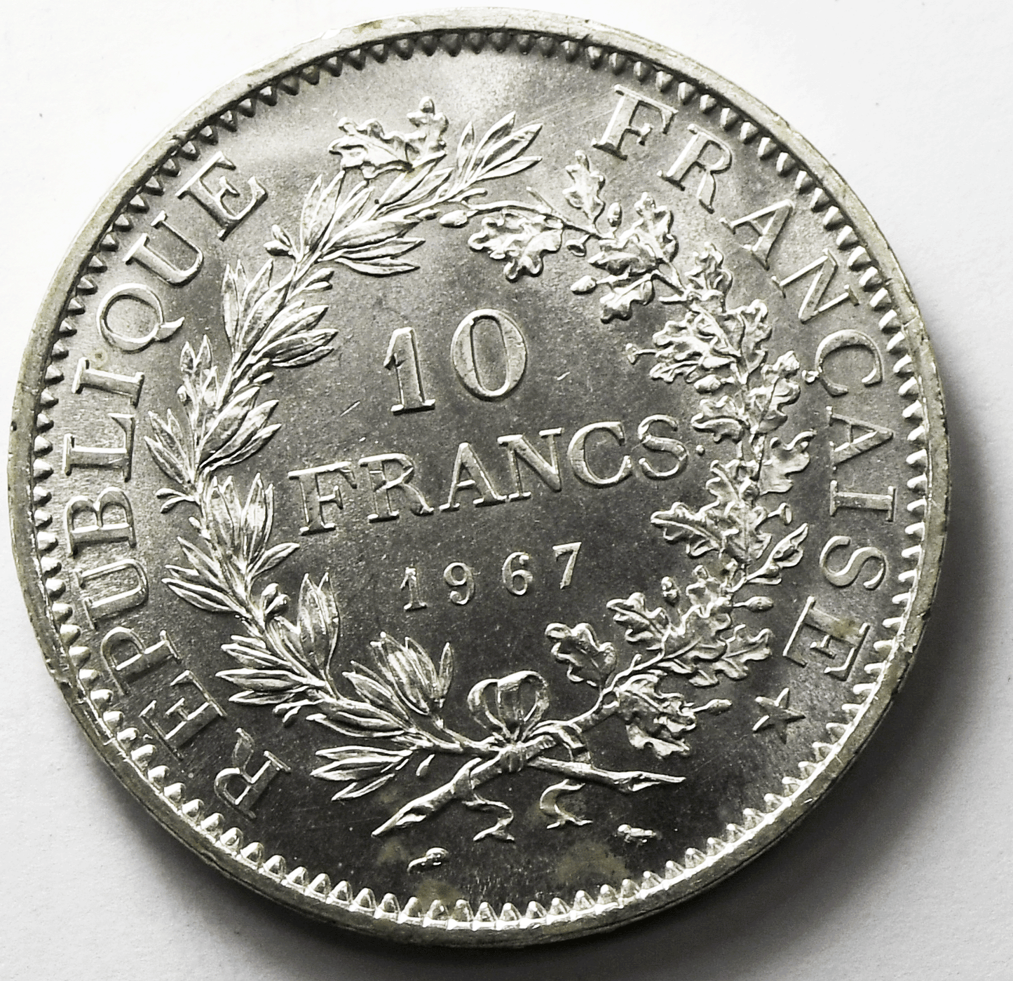 1967 France 10 Ten Francs Silver Coin KM# 932 Proof Like