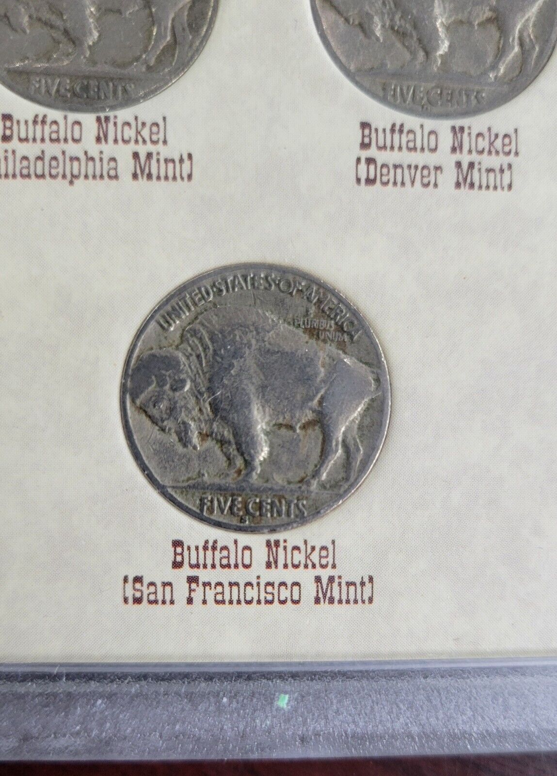 The Historic Buffalo Nickel Mint Mark Collection Coin Set 1935, 1936 S, 1937 D