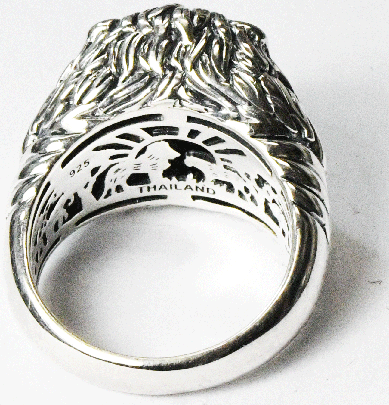 Sterling Silver JAI John Hardy Lion Tiger Cat Head Ring 18mm Size 9