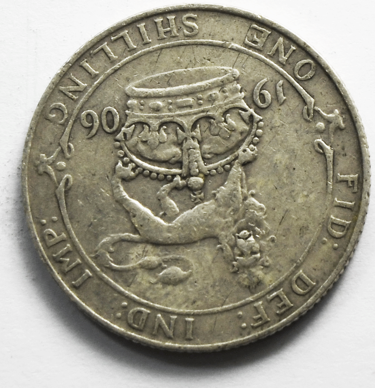 1906 Great Britain Silver One Shilling Coin KM# 800