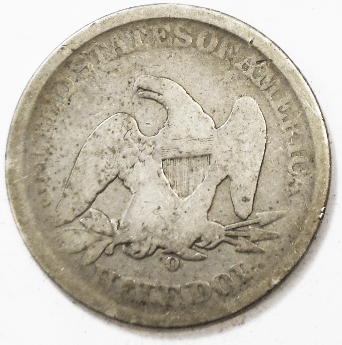 1856 O 50c Seated Liberty Silver Half Dollar Fifty Cents New Orleans