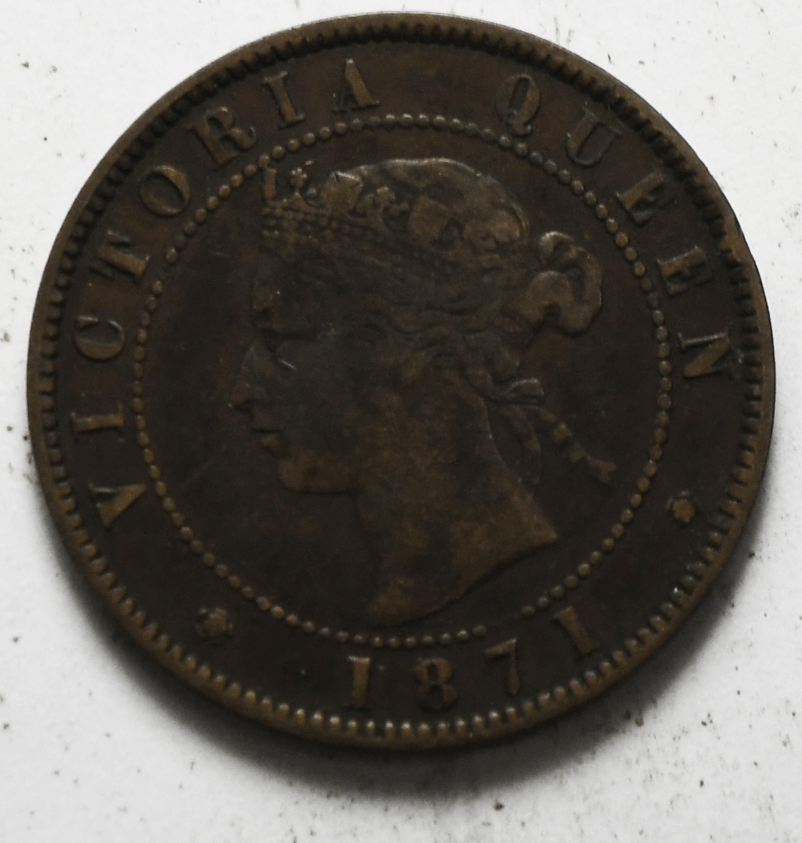 1871 Canada Prince Edward Island Cent KM# 4