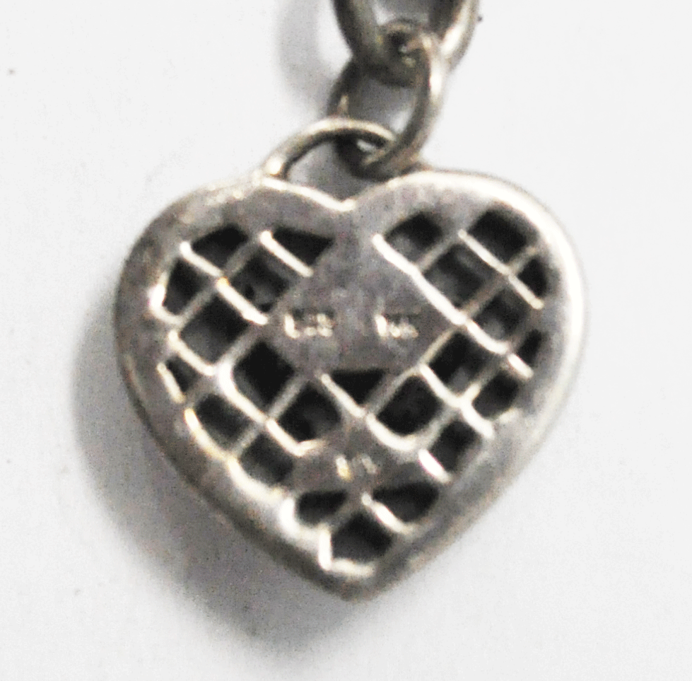 Sterling 14k Sayde L Vassil Diamond 23mm Heart Pendant & 17.5" Toggle Necklace