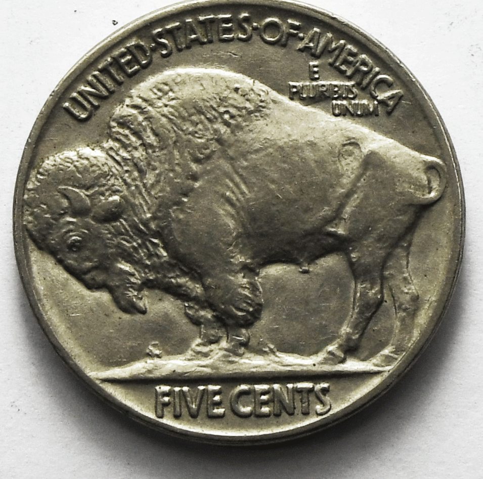 1935 5c Buffalo Nickel Five Cents US Coin Philadelphia AU