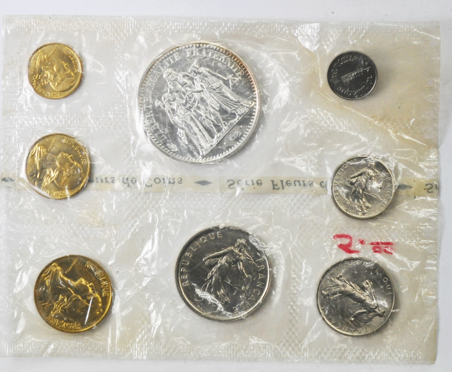 1970 France Monnaie De Paris Specimen Set 8 Coin Uncirculated