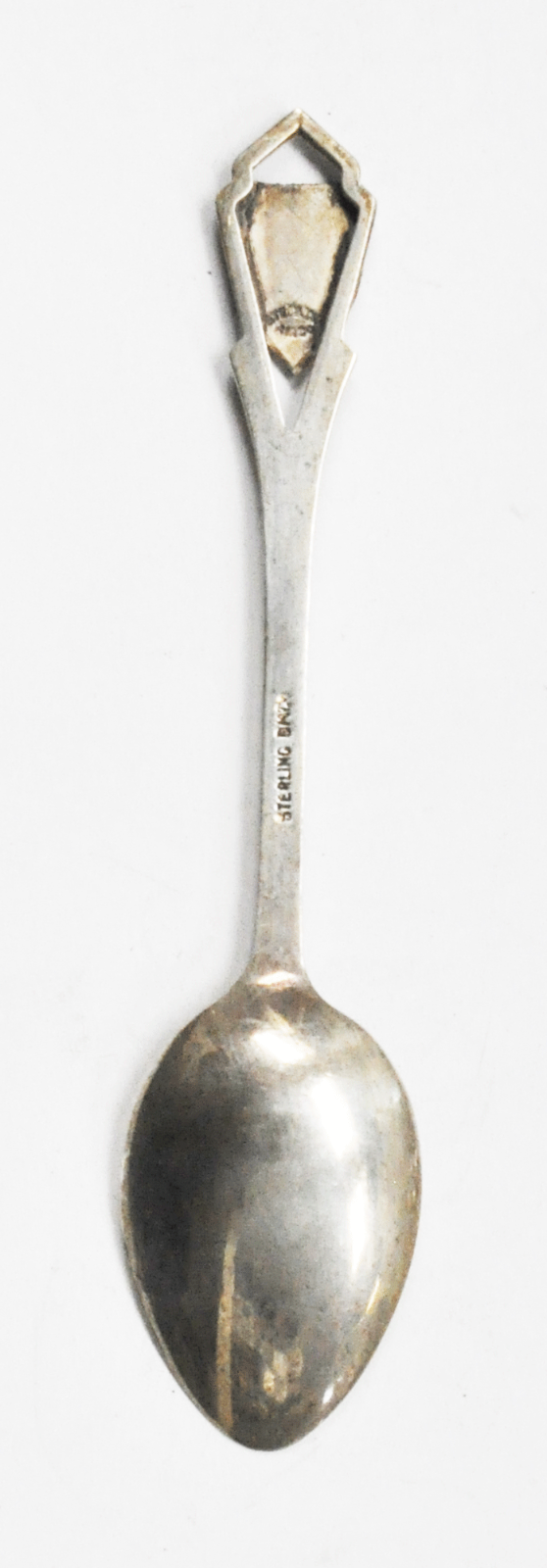 Sterling Silver BMCo Enamel Ship Boat Souvenir Spoon 3-3/4"