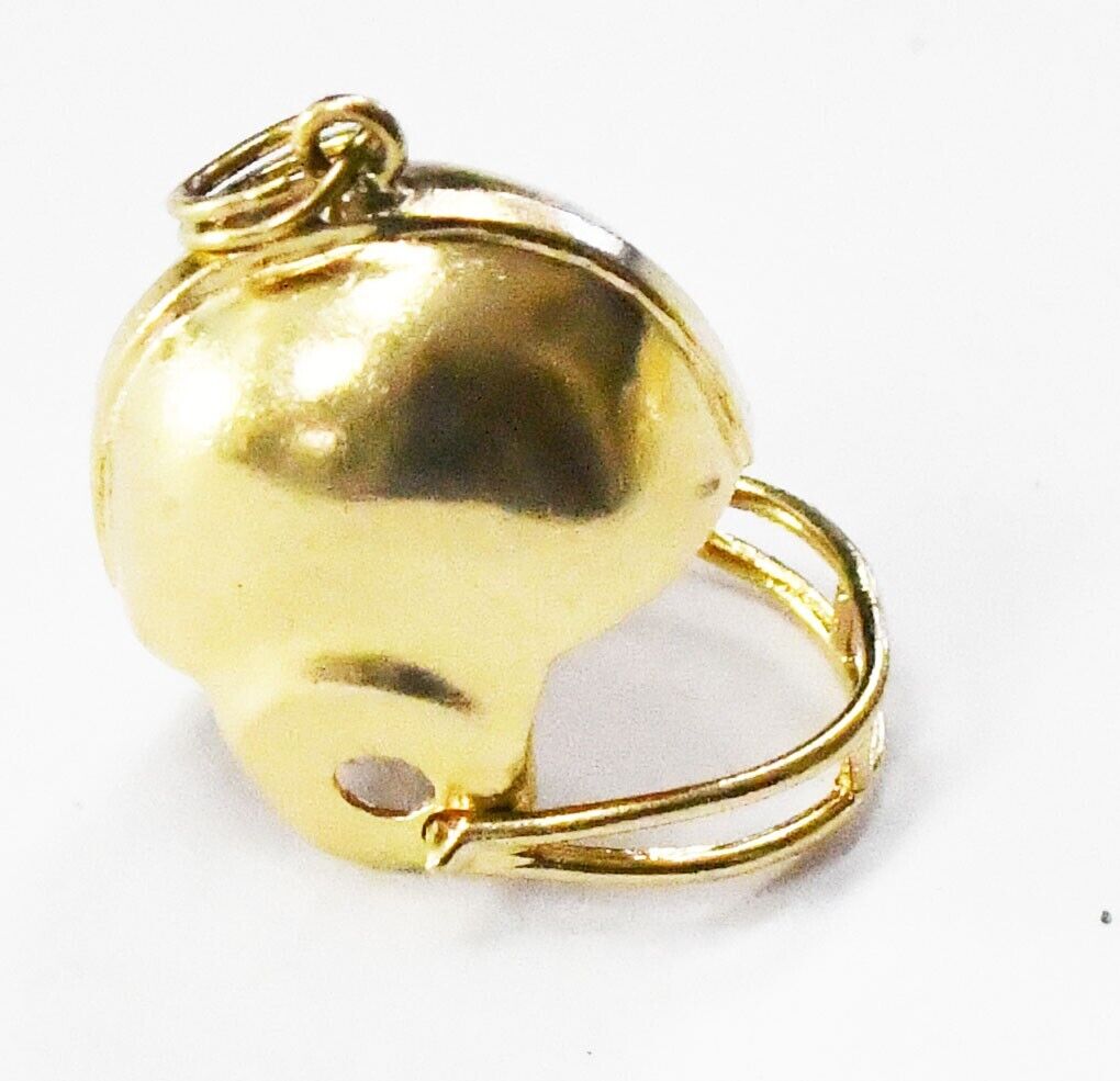 14k Yellow Gold AC Football Helmet Charm 22mm x 20mm