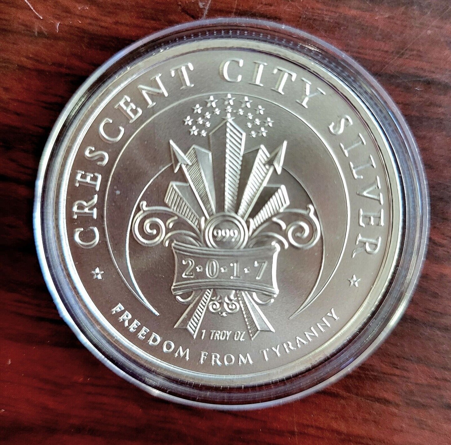 2017 Silver Bankster Justice 1oz. Crescent City Silver .999 Fine Silver