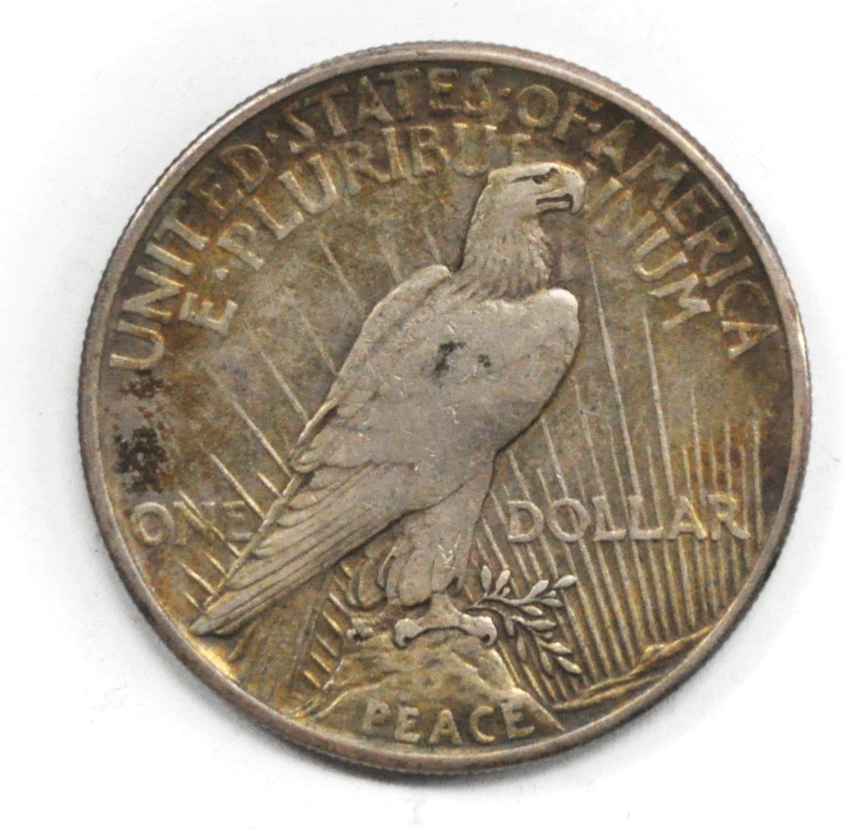 1921 $1 Peace Silver One Dollar US Philadelphia Rare Lamination Rim