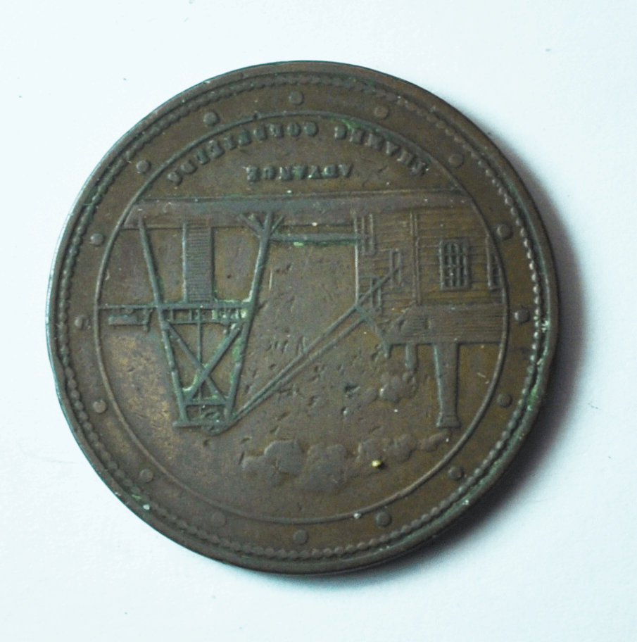 1874 New Zealand George McCaul Grahamstown Merchant Penny Token 34mm Coppersmith