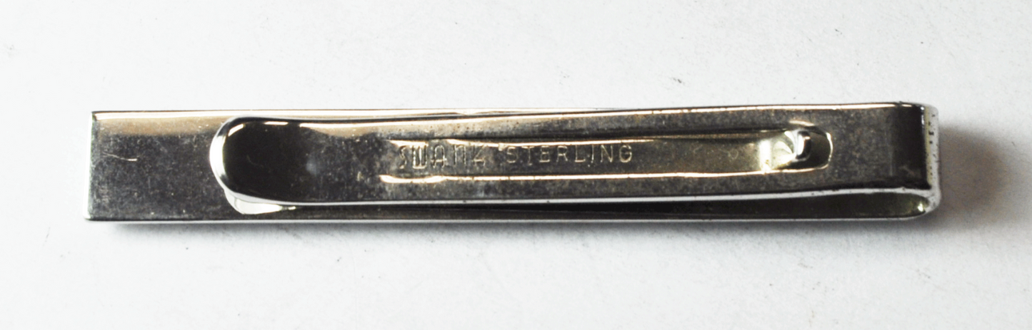 Sterling Silver Swank Fleur De Lis Thin Money Tie Clip Boy Scout 8mm x 59mm