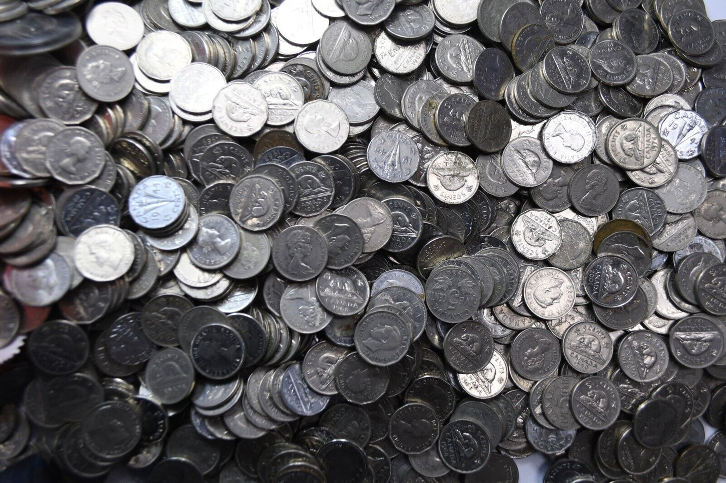 Lot of 1760 Canada 5c Five Cents Nickels 1922-Present