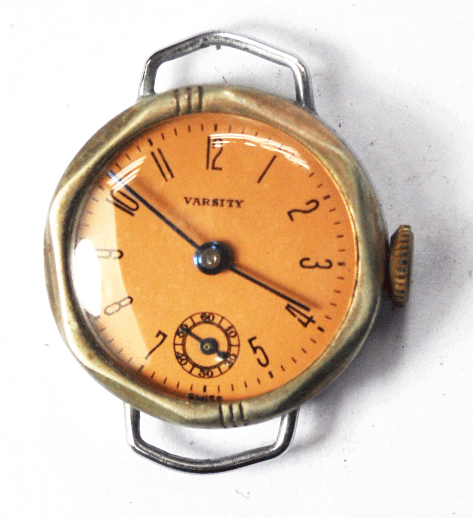 Vintage Varsity Salmon Dial 24mm Wristwatch 353 Not Running Manual Wind