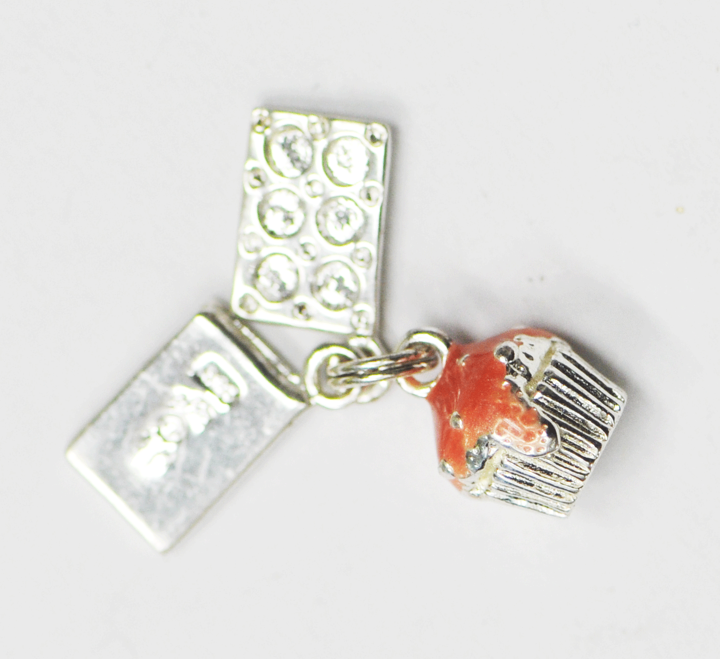 Sterling Silver Jezlaine Jez 10mm Cupcake Pan Tin Cook Book Charm