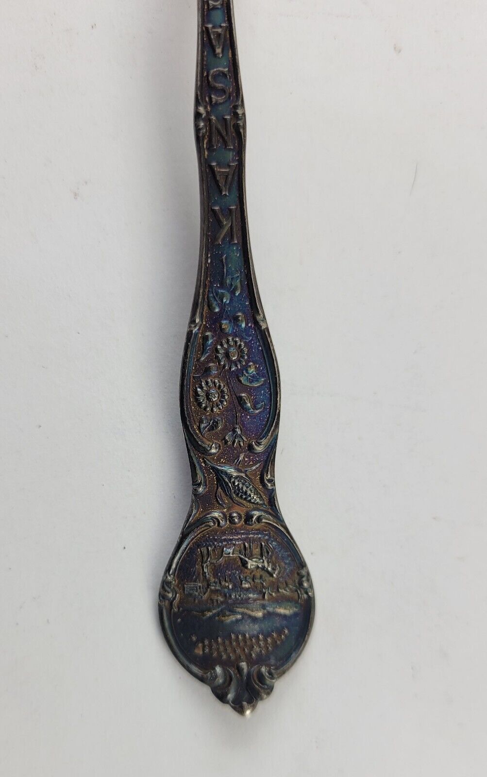 Sterling Silver Topeka Kansas 5 1/4" Souvenir Spoon Made By Shepard .58oz.