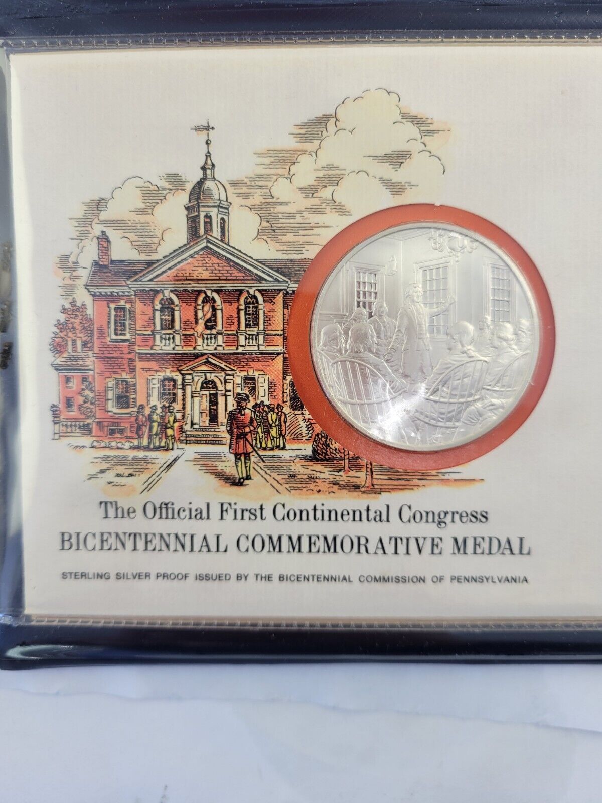 1974 First Continental Congress Bicentennial Commemorative Medal Sterling