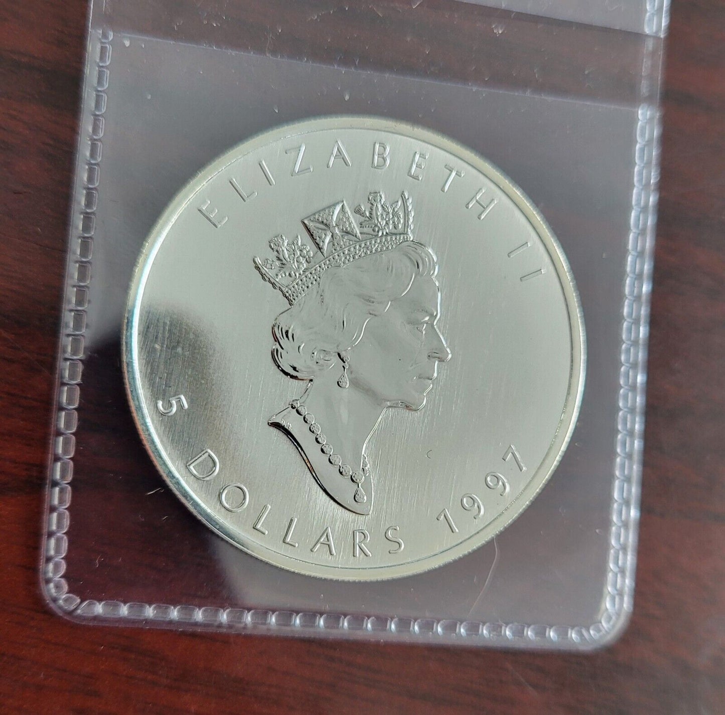 1997 1  Silver Canada Maple Leaf Coin 1oz - KEY DATE! - Lowest Minted .999 Fine