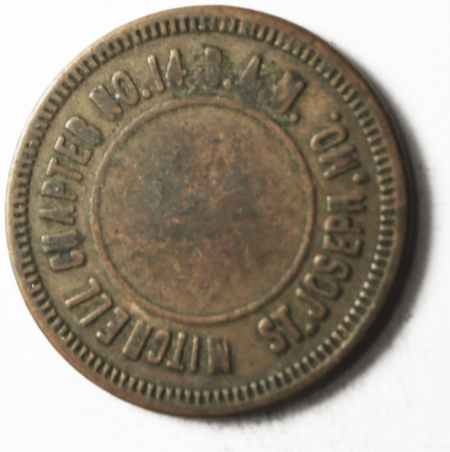St Joseph Missouri Masonic Copper Penny 25mm Chapter 14