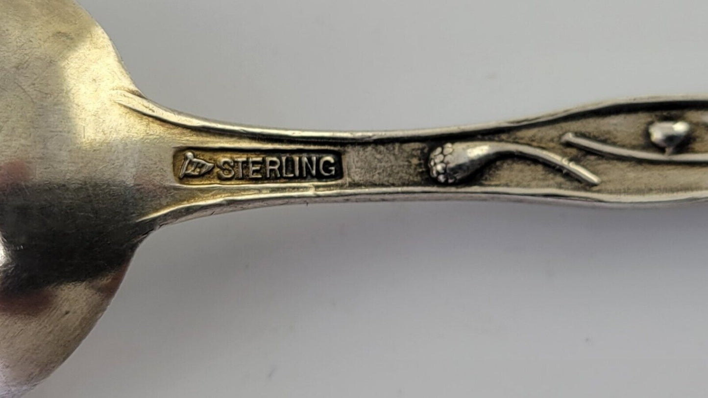 Capital Building Topeka Kansas Sterling 5 3/8" Souvenir Spoon by Mechanics .69oz