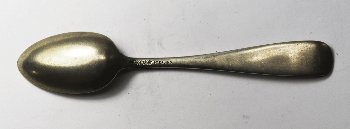 Sterling Silver Wallace Chicago Souvenir Spoon Strip Flower Handle 4-3/8"