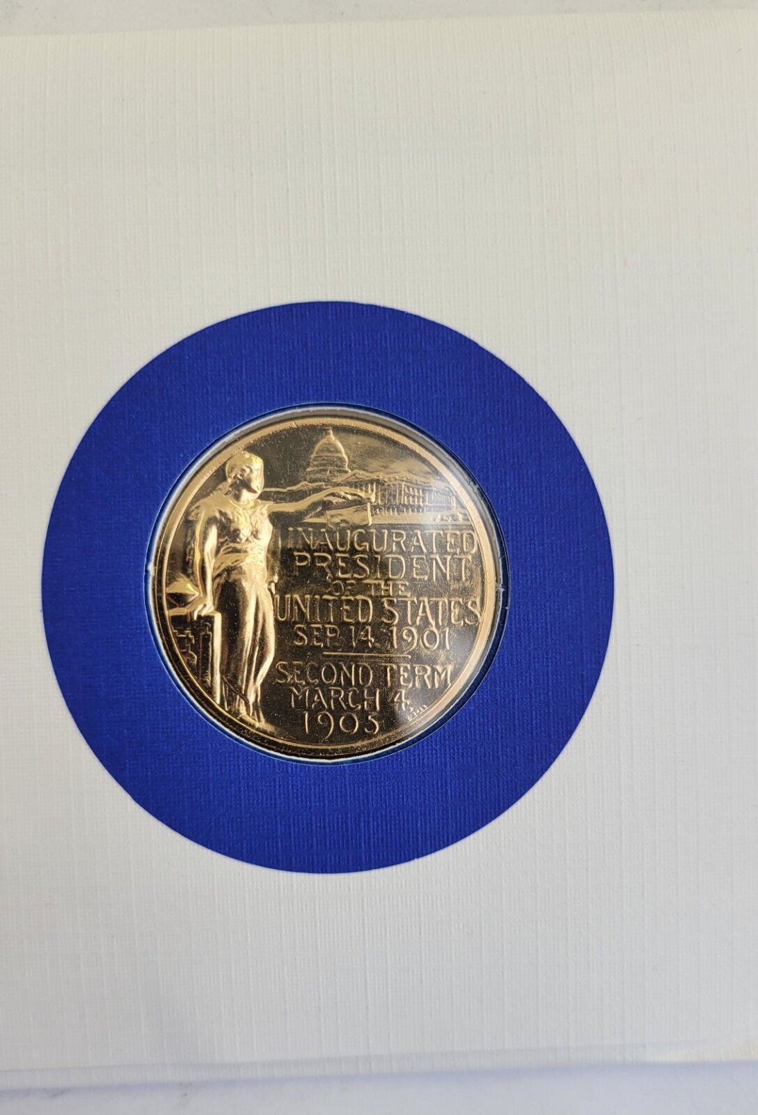 T Roosevelt Presidential Covers Medal Postal Commemorative Society Gold Plated