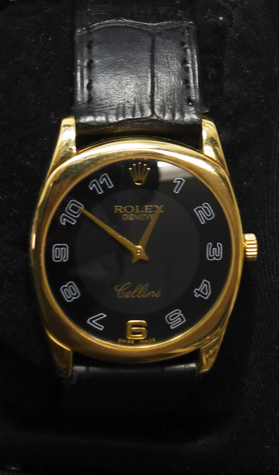 Rolex Cellini 4233 18k Gold 1602 Manual Wind 33mm w COA