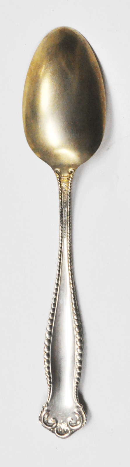 Sterling Los Angeles California Gold Wash Towle Canterbury Spoon 5-1/2" S Mono