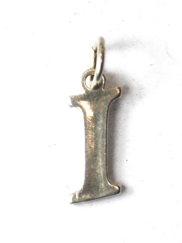Sterling SJC Sundancer Capital Uppercase Letter I Charm 16mm x 6mm