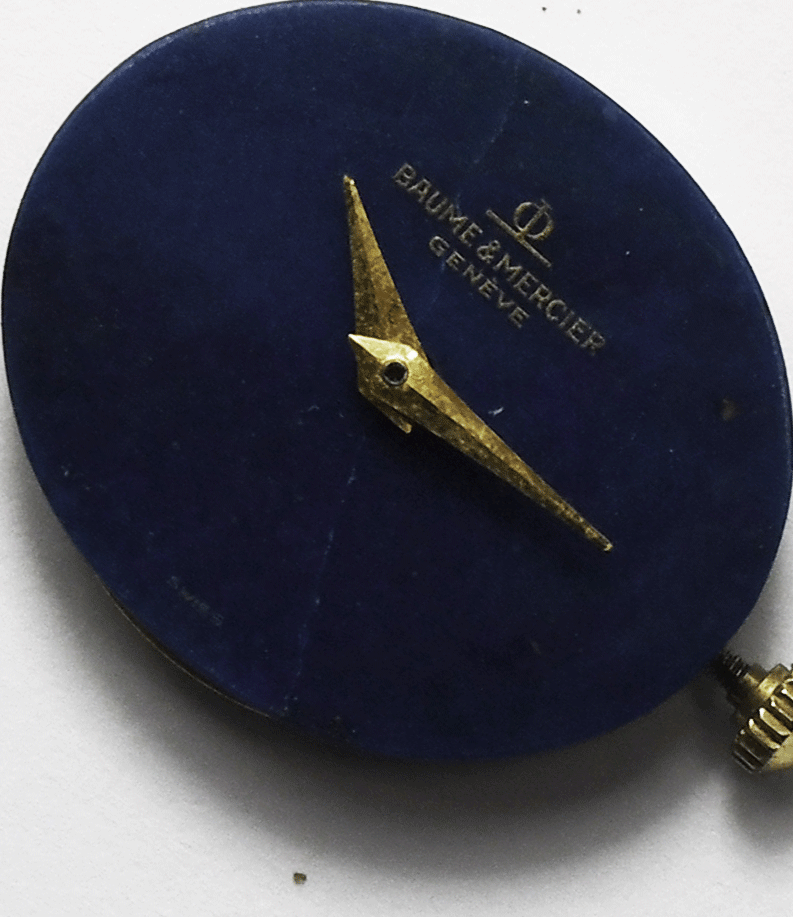 Women's Blue Baume Mercier Blue Dial Quartz Wristwatch Movement 17J 956.042