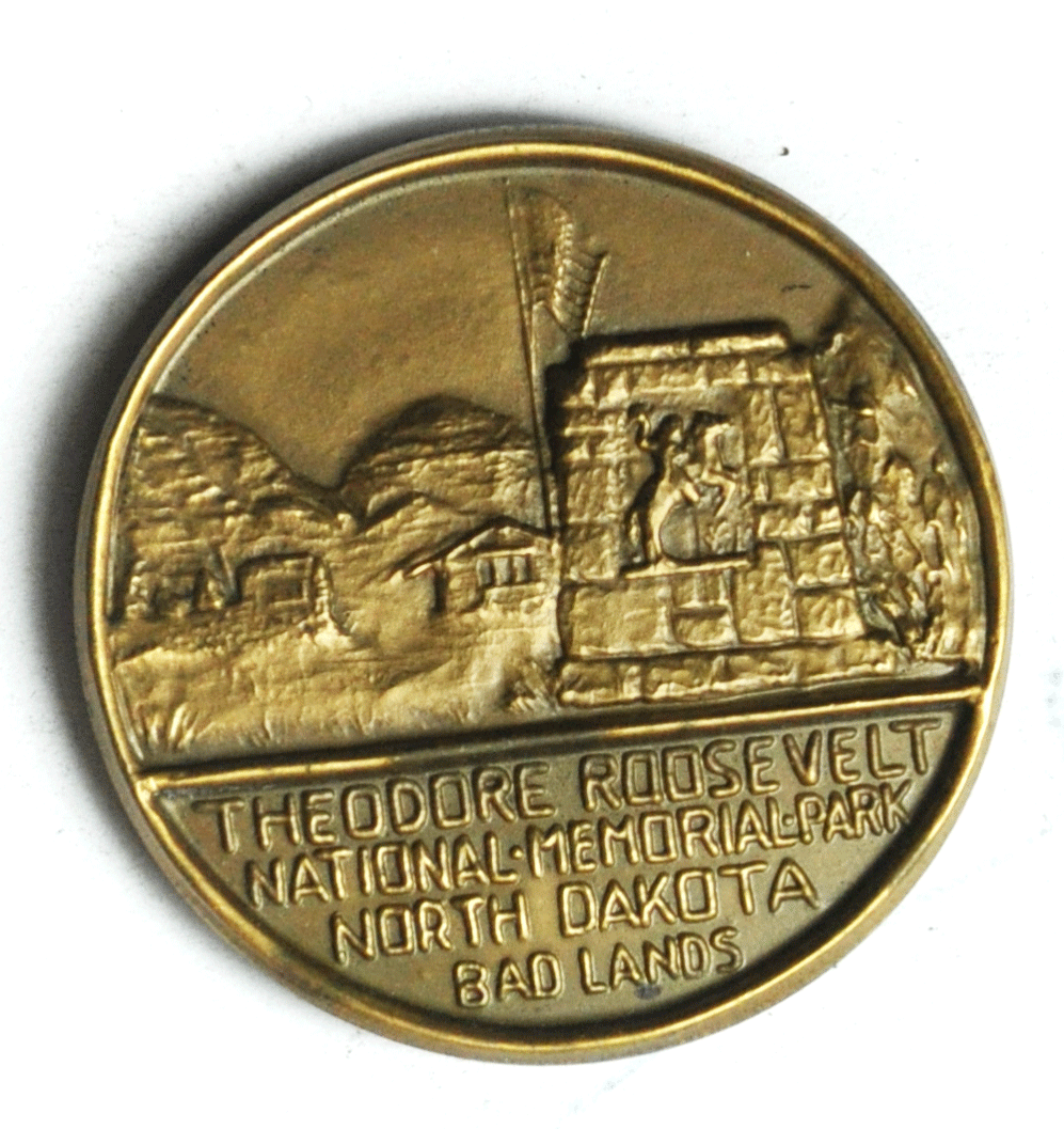 Theodore Roosevelt Memorial North Dakota Bad Lands Centennial Medallic Art 39mm