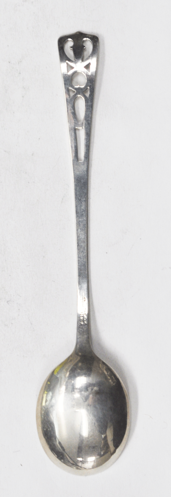 Webster Sterling Pierced Handle Filigree Jelly Mustard Chocolate Spoon 5-3/8"