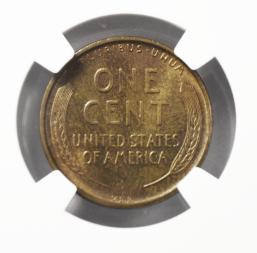 1909 S VDB 1c Lincoln One Cent Wheat Cent NGC San Francisco MS63 RB